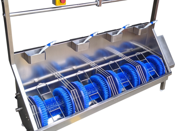 Lavador de Botas - Semiautomático - 4 Posições C/ Escova Azul - Normatizado NR10 e NR12 - Trifas. -